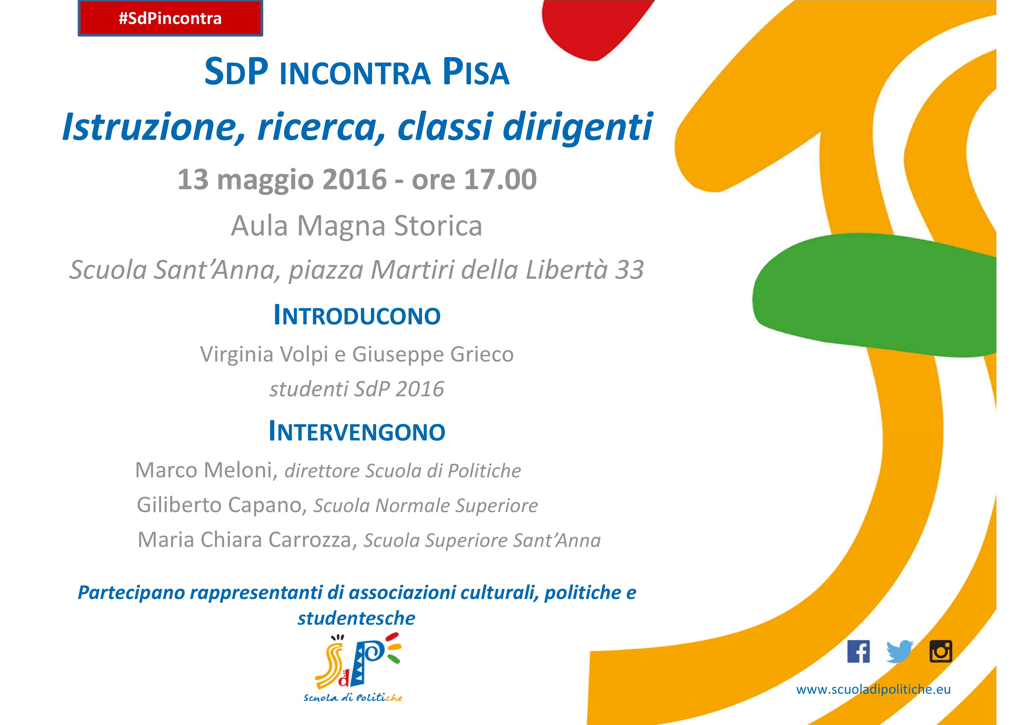 SdP incontra Pisa. Istruzione, ricerca, classi dirigenti