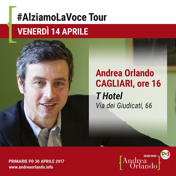 Primarie PD, Andrea Orlando a Cagliari