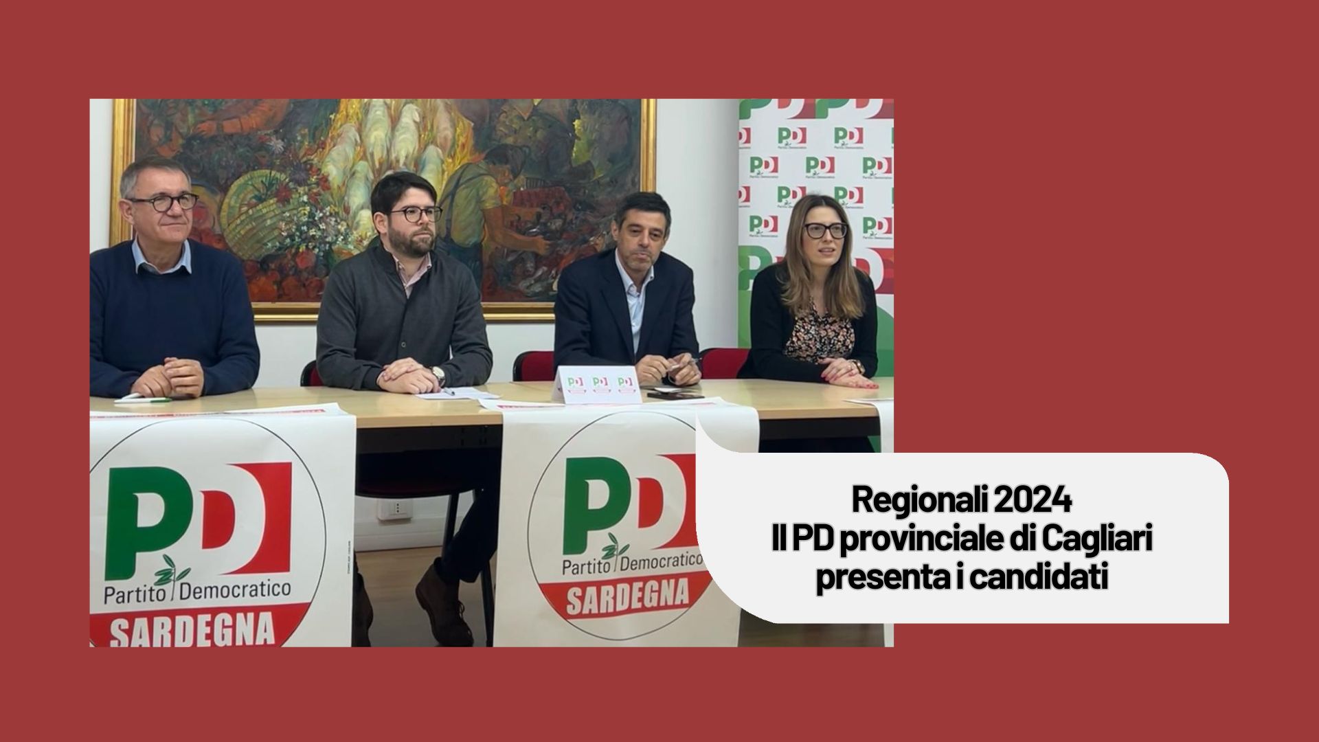 Regionali 2024. Il PD provinciale di Cagliari presenta i candidati.